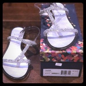 Stuart Weitzman Teezer 0.5 in flat sandal size 10